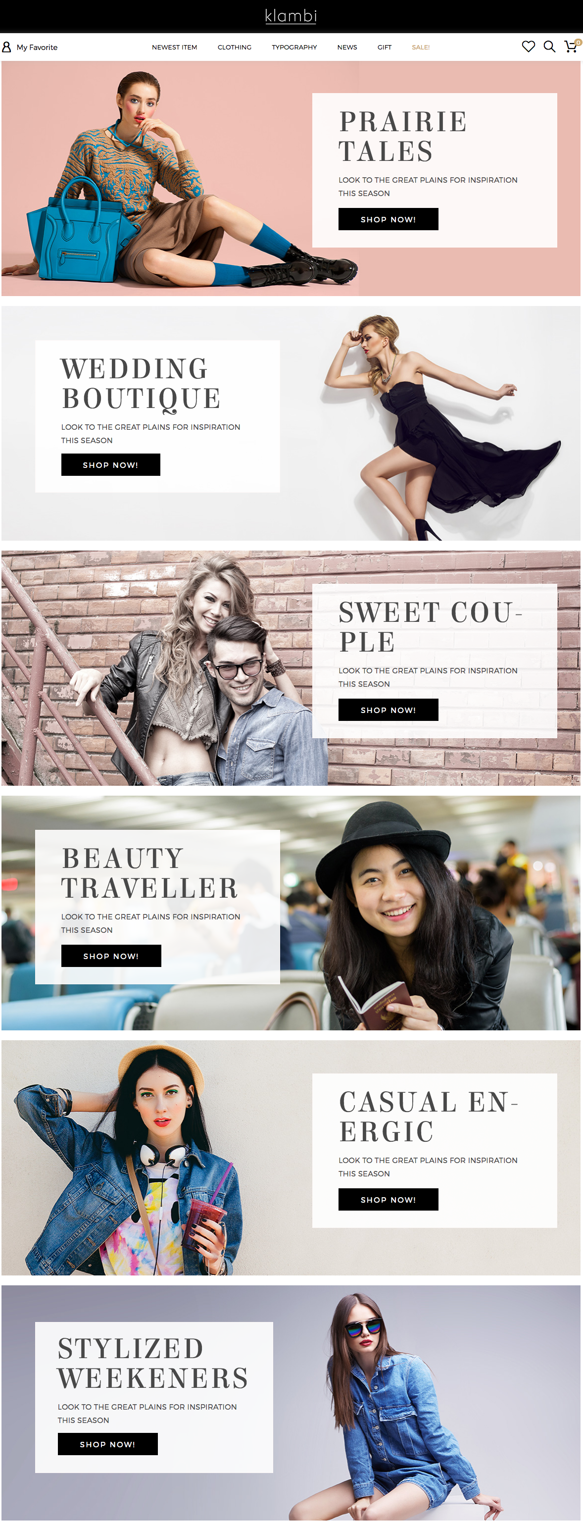 Klambi - tema de WordPress de la tienda de moda de comercio electrónico moderno