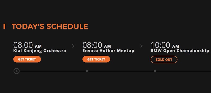 MyTicket - Event notification elements HTML5 template